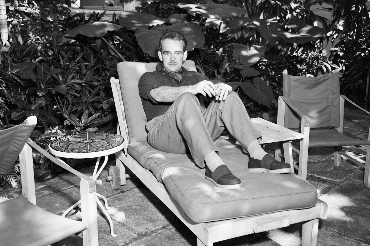 Prince Rainier relaxing on lounge chair Image by © Bettmann/CORBIS