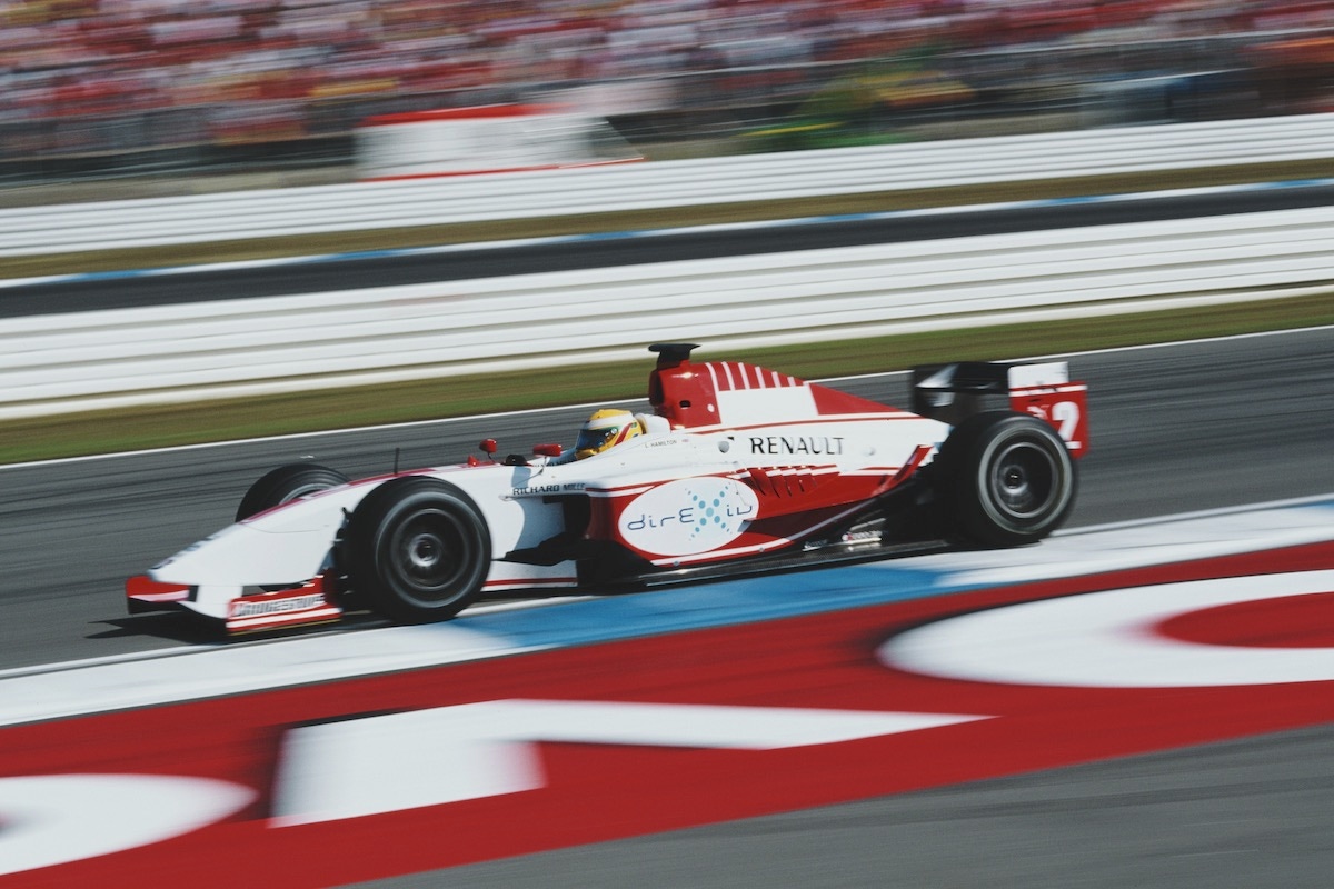 Driving in the GP2 series at the German Grand Prix in Hockenheim, 2006. (Photo by Darren Heath/Getty Images)