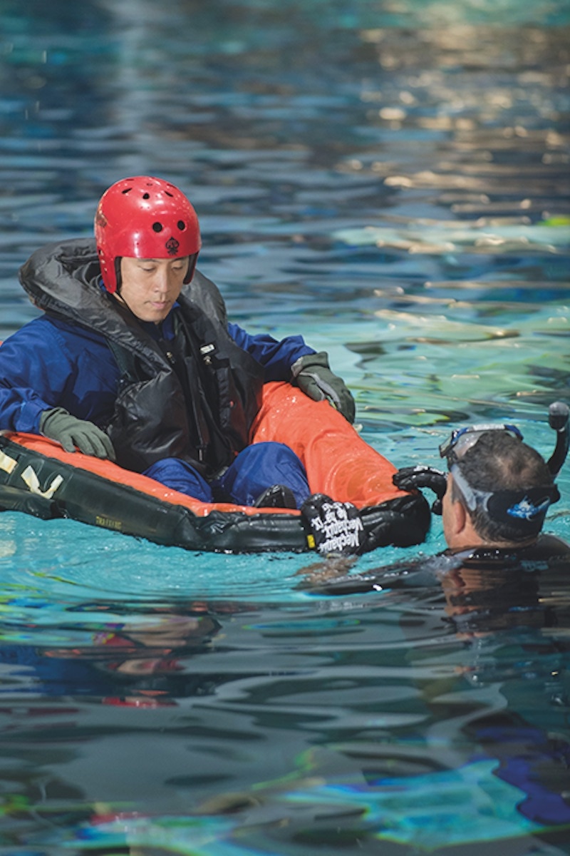 Dr. Jonny Kim in astronaut training. (Photo by David DeHoyos)