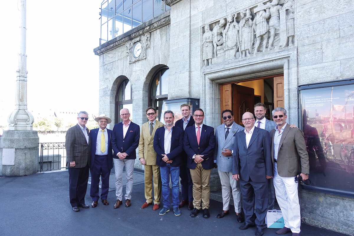 The testing team outside Davidoff in Basel