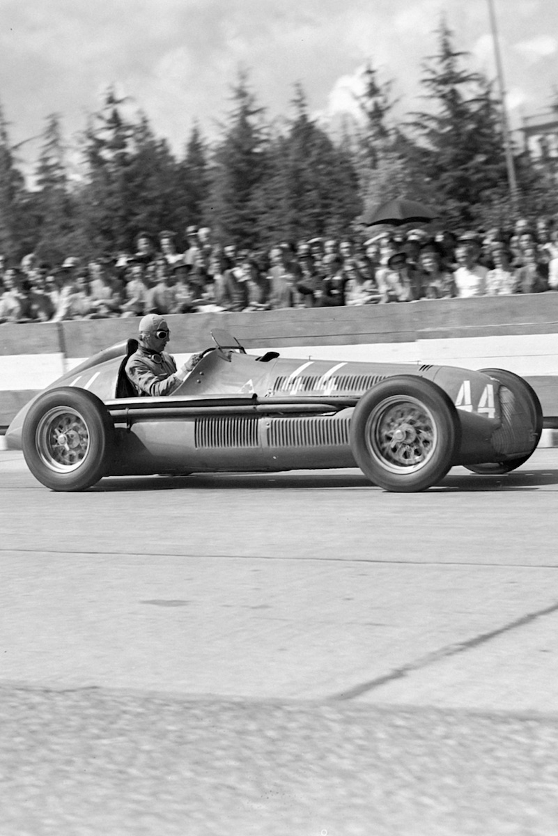 1st Grand Prix des Nations 1946: Carlo Felice Trossi in an Alfa Romeo 158. Photo by ATP/RDB/Ullstein Bild via Getty Images.