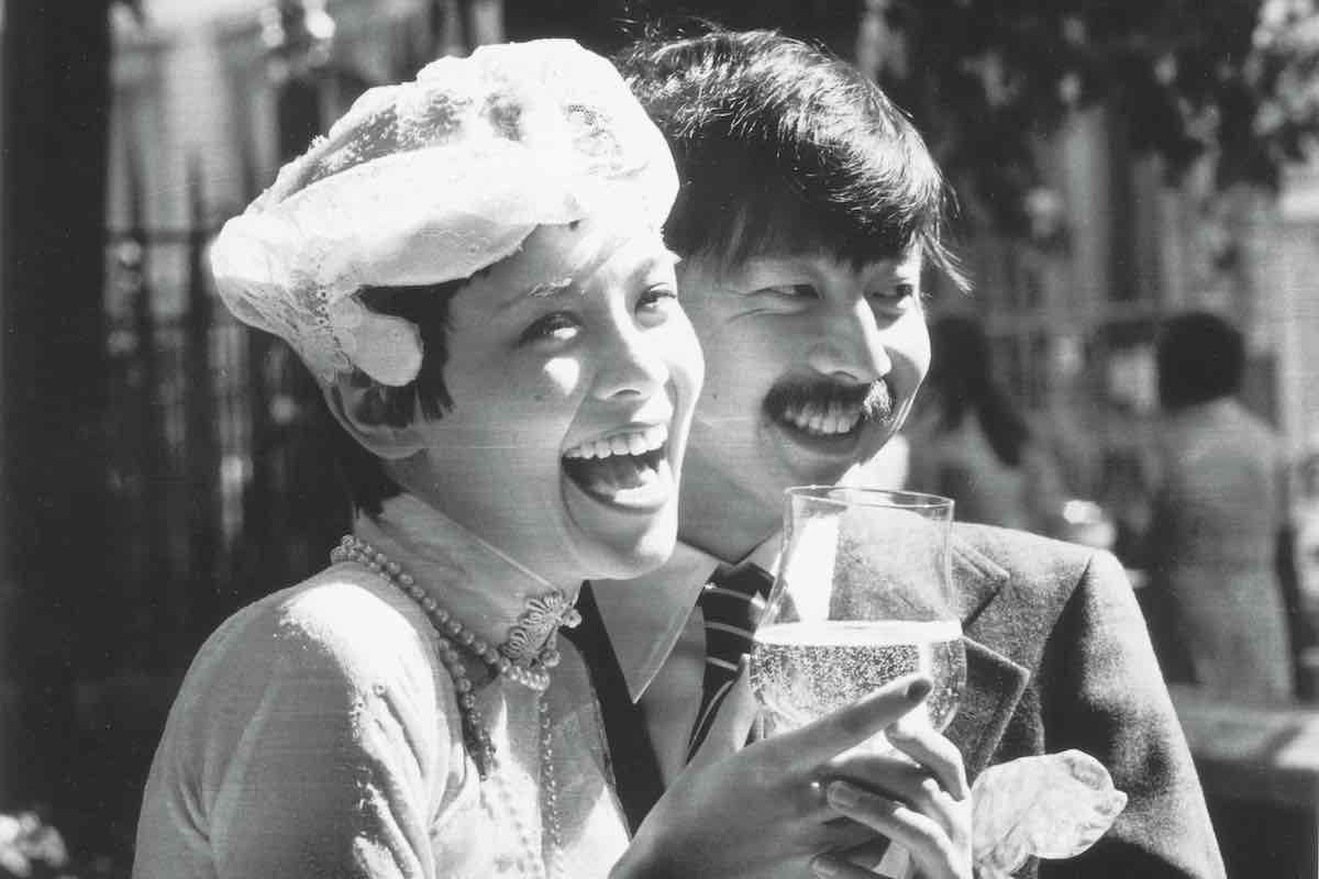 Michael and Tina Chow on their wedding day, London, 1973 (Photo by Evening Standard/Getty Images)