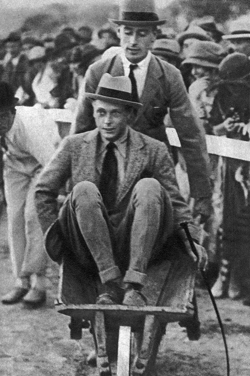 Lord Mountbatten wheeling his cousin, the Prince of Wales, in Malta in the 1930s (Photo by The Print Collector/Print Collector/Getty Images)