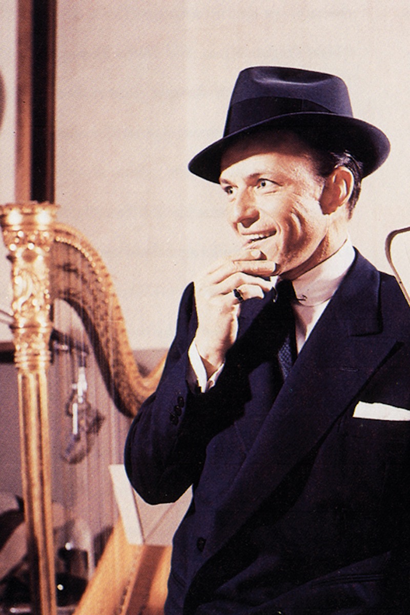 Frank Sinatra in recording studio (Photo by GAB Archive/Redferns)