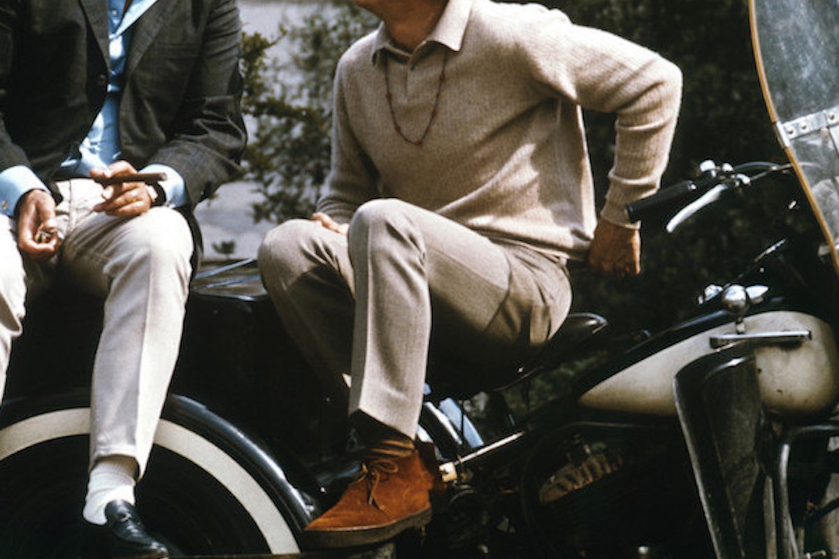 Steve McQueen wearing chukka boots