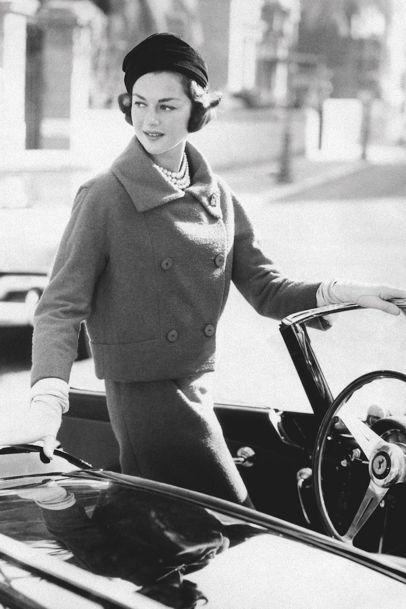 Consuelo in her Capucci suit as seen in the International Best-Dressed List, 1958 (Photo by Mondadori via Getty Images)