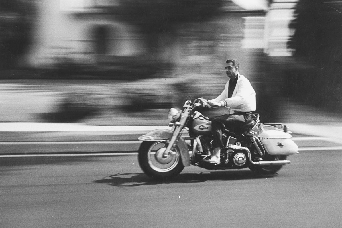 Riding a motorcycle (Photo by Ralph Crane//Time Life Pictures/Getty Images)