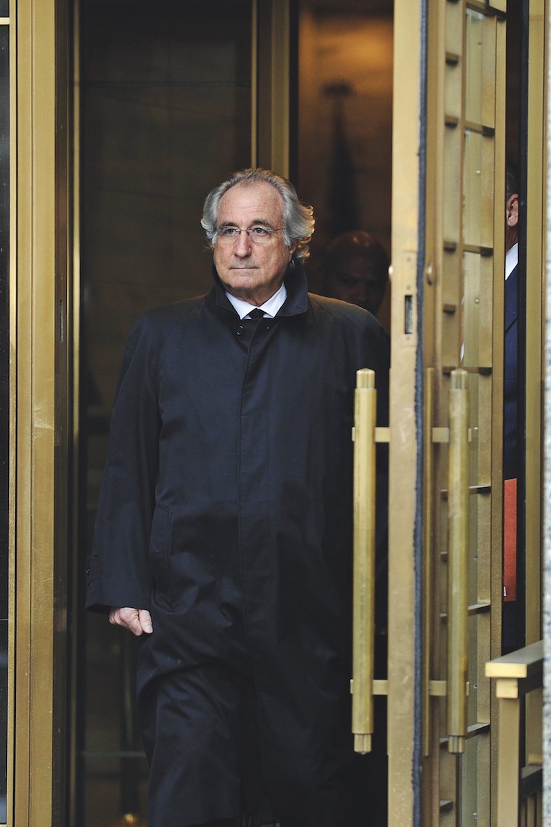 Bernie Madoff leaves a U.S. court in 2009