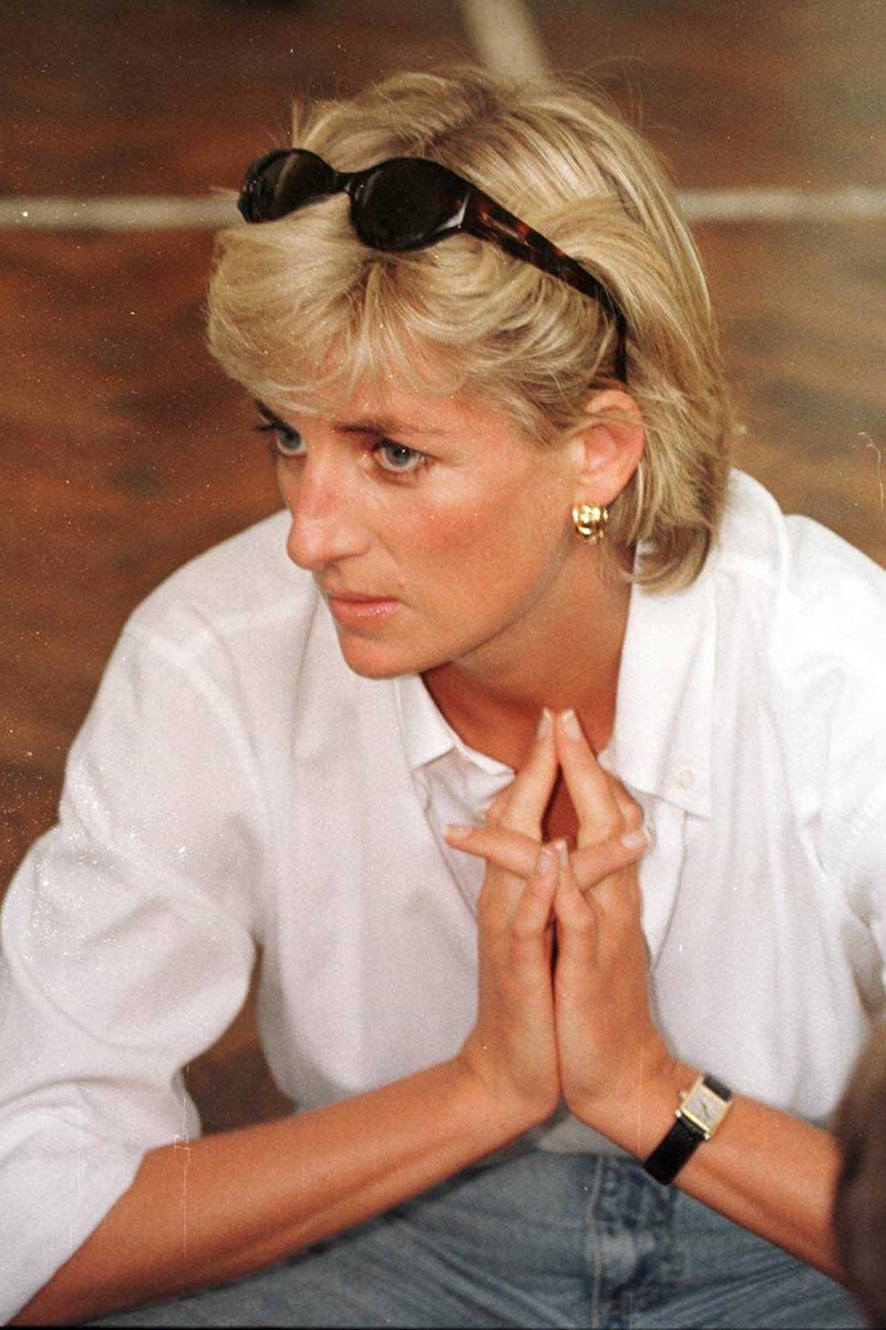 Princess Diana, seen here wearing the Cartier Tank