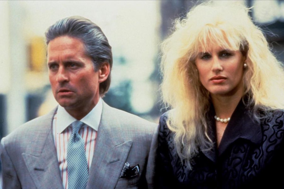 Michael Douglas and Daryl Hannah in Wall Street, 1987