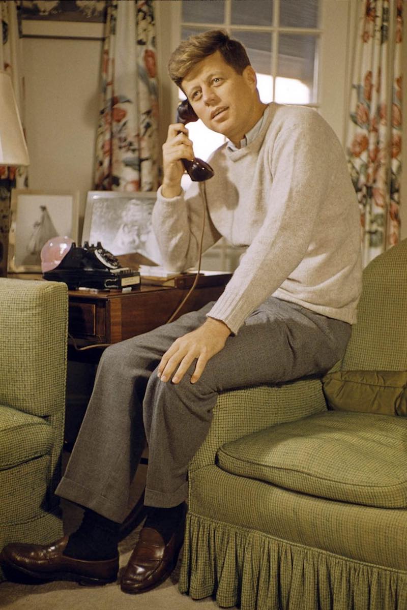 JFK on the phone