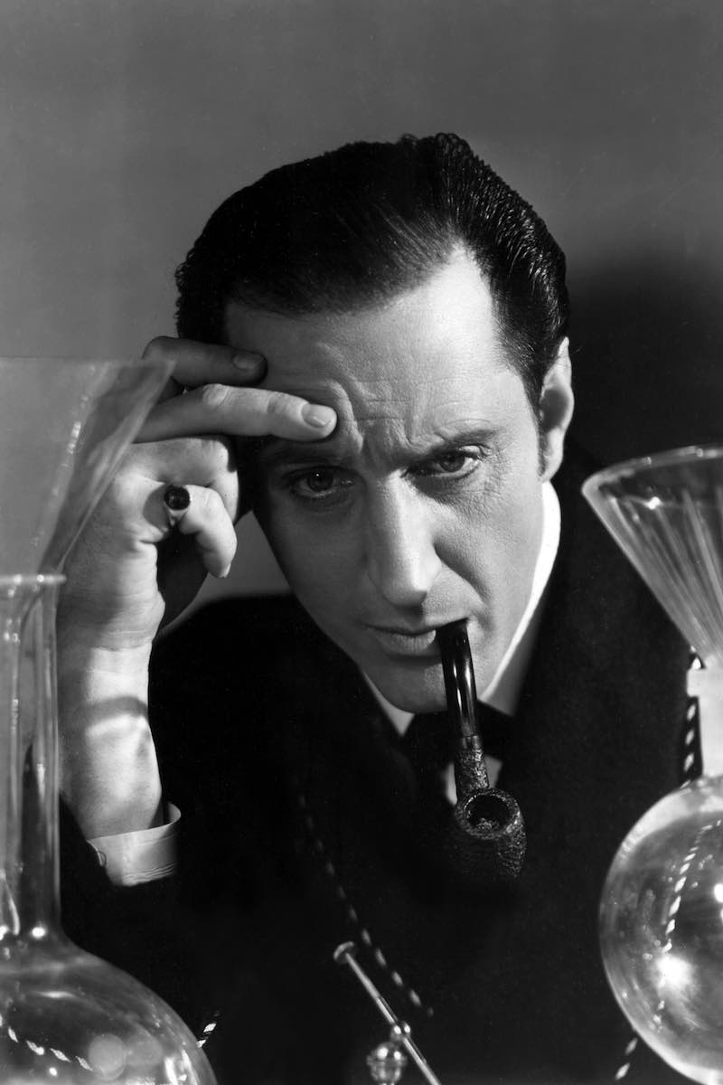 Basil Rathbone as Sherlock Holmes in The Hound of the Baskervilles in 1939 (Photo by Everett/REX Shutterstock (1410708a)