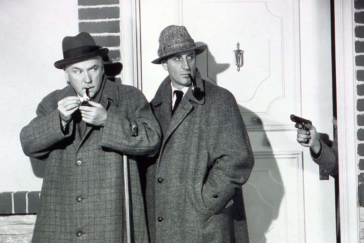 Nigel Bruce and Basil Rathbone in The Scarlet Claw, 1944 (Photo by Moviestore/REX Shutterstock (1644360a)