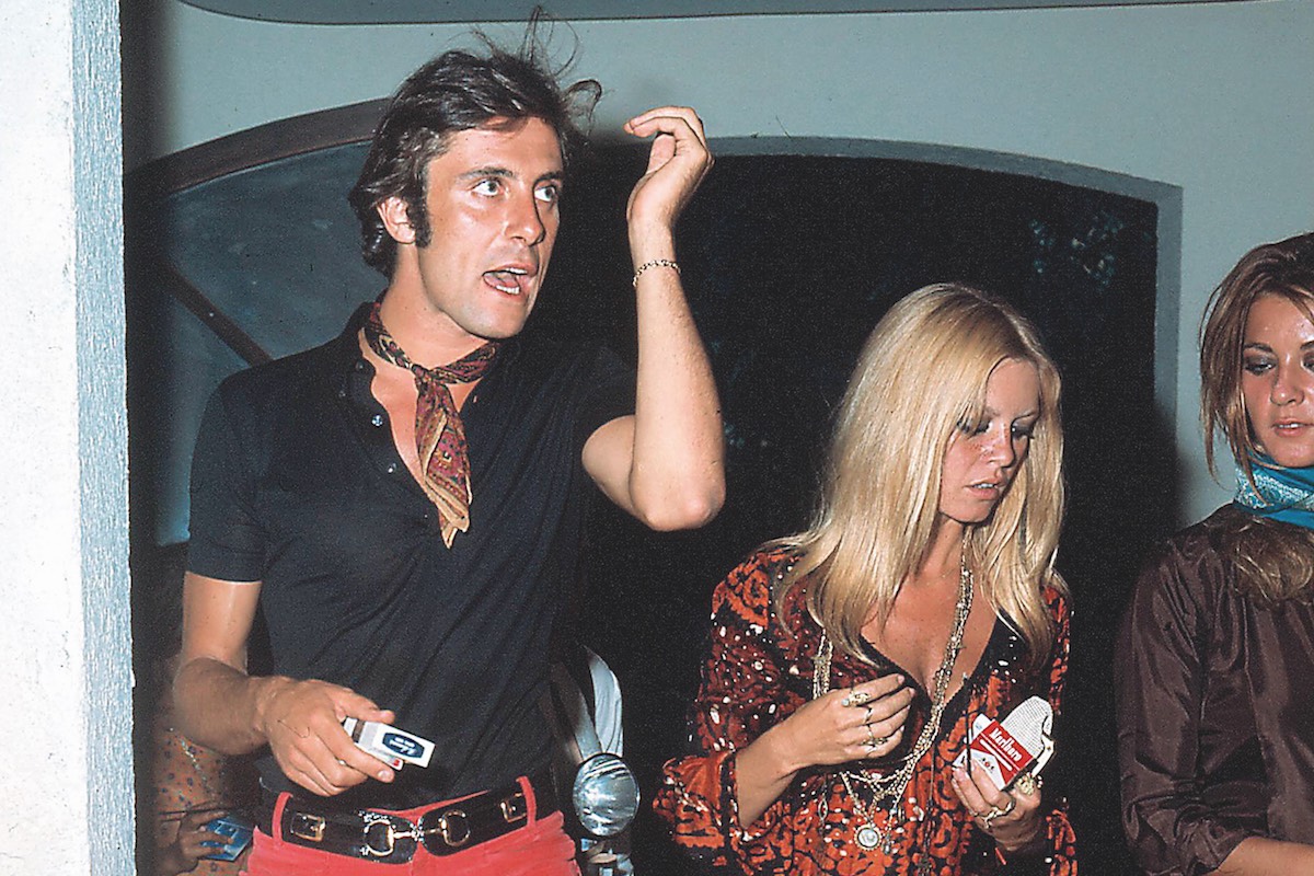 A louche-looking Gigi Rizzi with Brigitte Bardot, circa 1968.