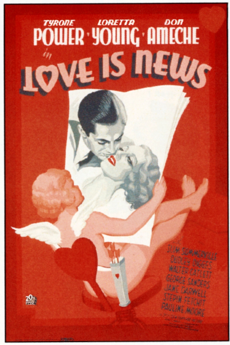 Film poster Love is News, 1937 (Photo by Everett/REX/Shutterstock (2994970a)