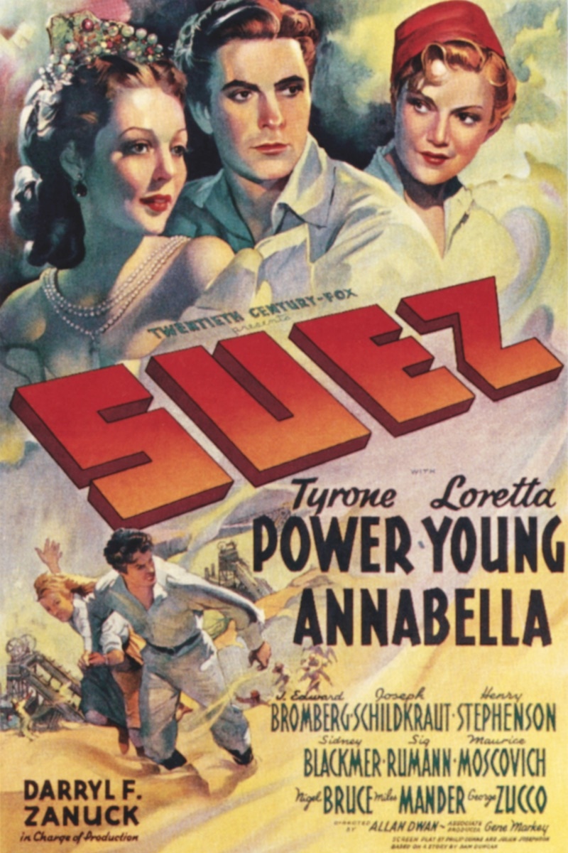 Film poster, Suez, 1938 Photo by Everett/REX/Shutterstock (2995115a)