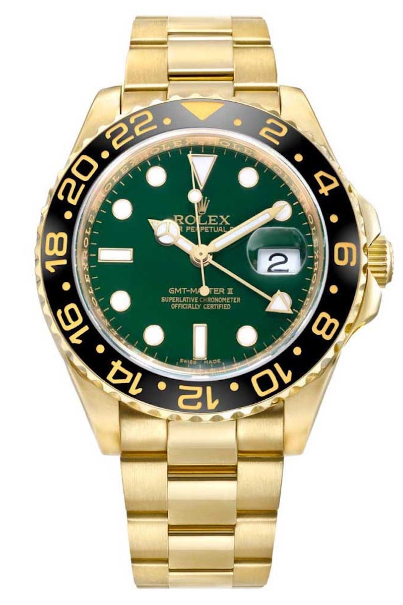 The 18k gold GMT-Master II reference 116718 introduced in 2005