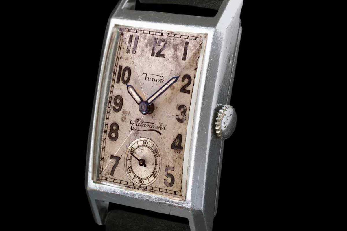 A 1932 Tudor rectangular timepiece called the 