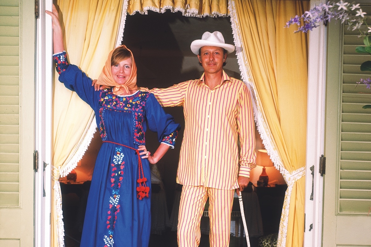 With his wife, Lady Anne, on Mustique (Photo by Slim Aarons/Getty Images)