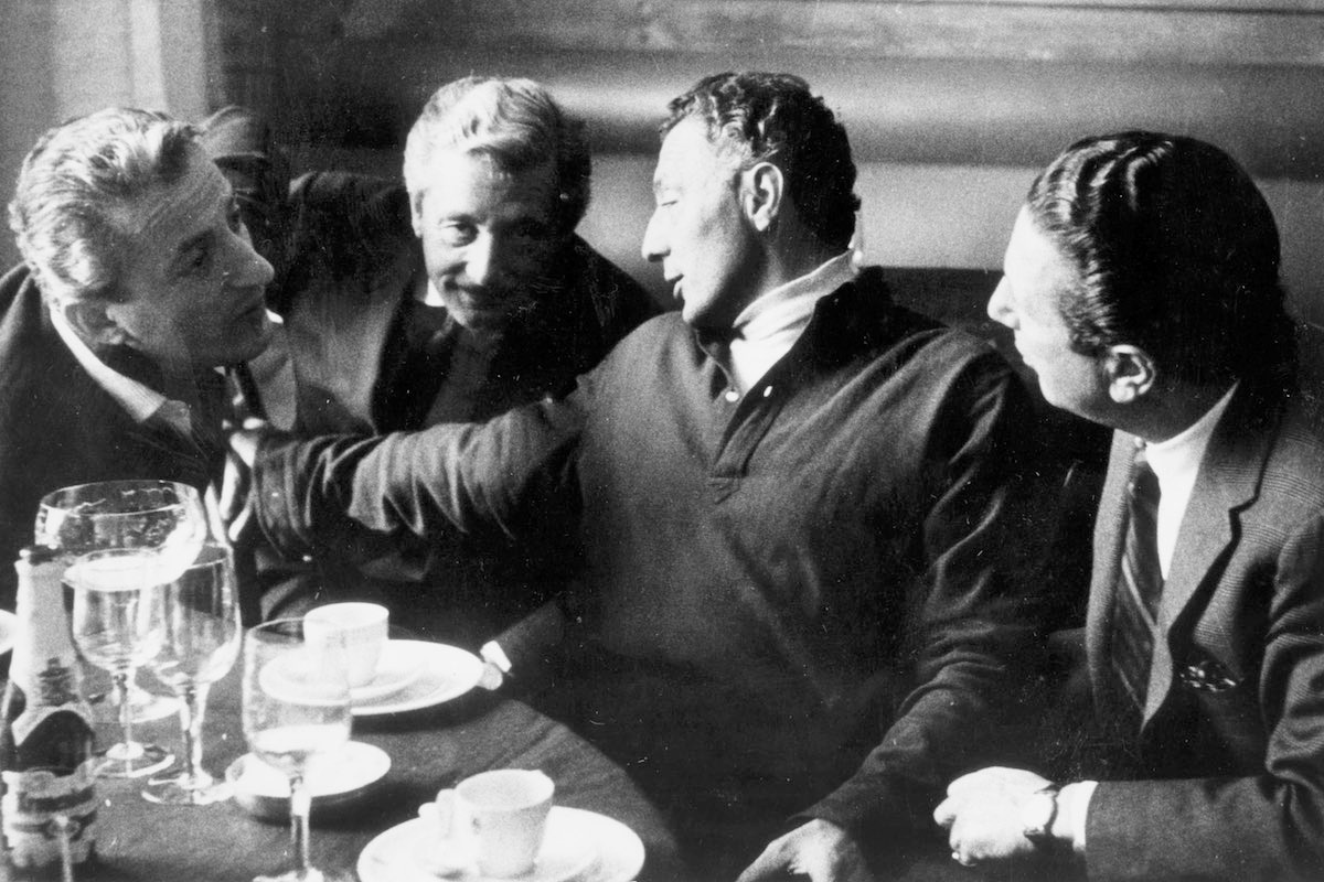 Benno Graziani, Gianni Agnelli, Oleg Cassini and his brother Ghighi Cassini (Photo by Sipa Press/REX (579250l)