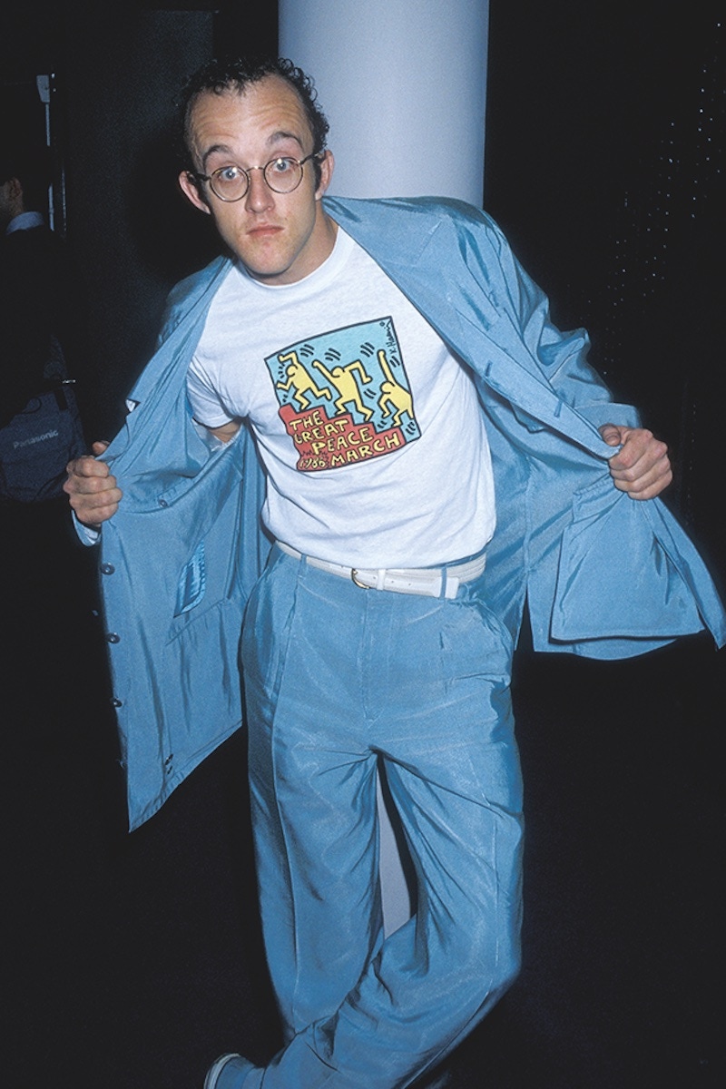 Keith Haring attends the PRO-Peace Benefit 1986 at the Palladium in New York City. (Photo by Ron Galella, Ltd./WireImage)