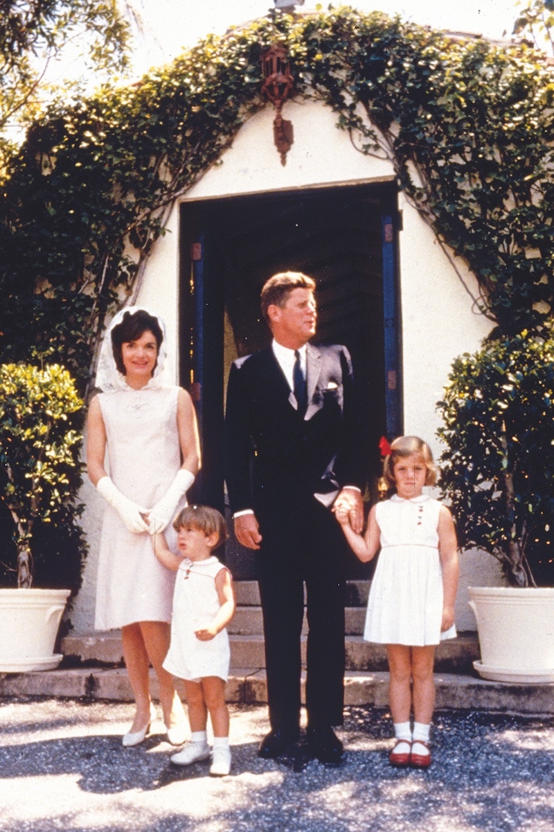 Kennedy with his wife, Jacqueline, and their children, Caroline and John Jr. on Easter Sunday in Miami, 1963 (Photo by MPI/Getty Images)