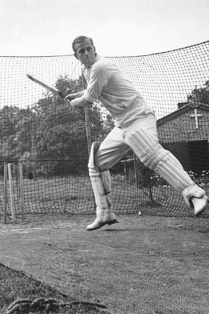 In the cricket nets in 1947 (Photo by Douglas Miller/Keystone/Getty Images)