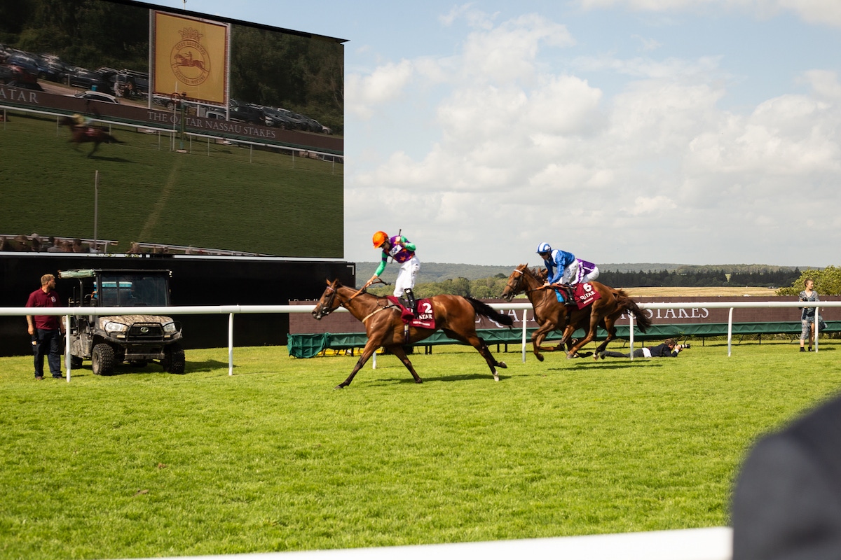 Lady Bowthorpe winning the The Qatar Nassau Stakes