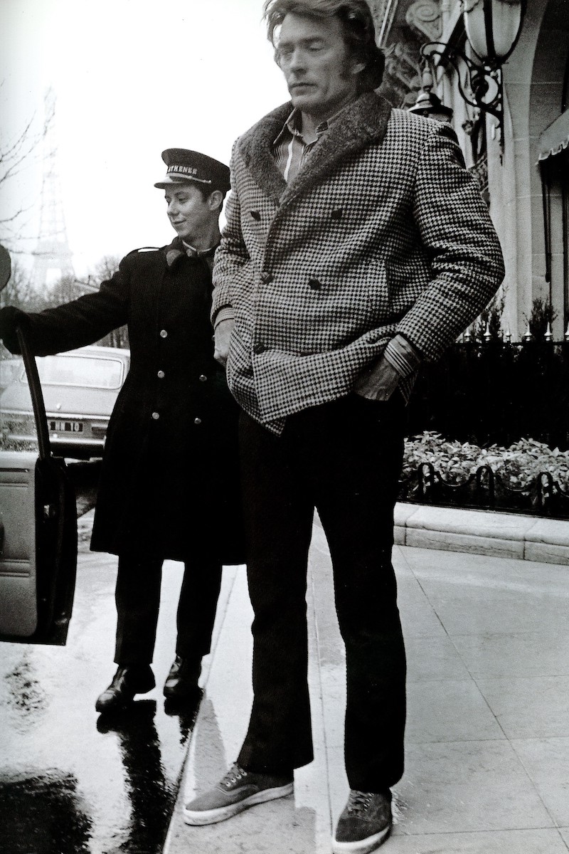 Clint Eastwood leaving the Plaza Athénée, 1973