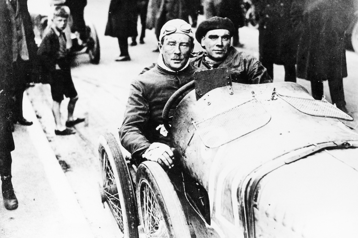 Algernon Lee Guinness at the wheel of a Sunbeam. Algernon Lee Guinness was a well-known racing driver who won the 1922 Isle of Man TT car race (Image by © Heritage Images/Corbis