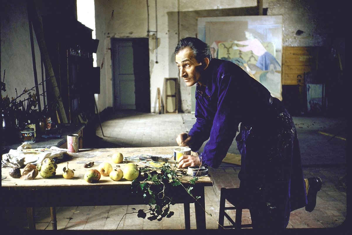 Balthus at work in his studio in the Château de Chassy, 1956 (Photo by Loomis Dean/The LIFE Picture Collection/Getty