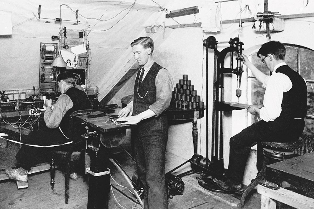 One of the first radio toolshops at Quistrup farm in Denmark