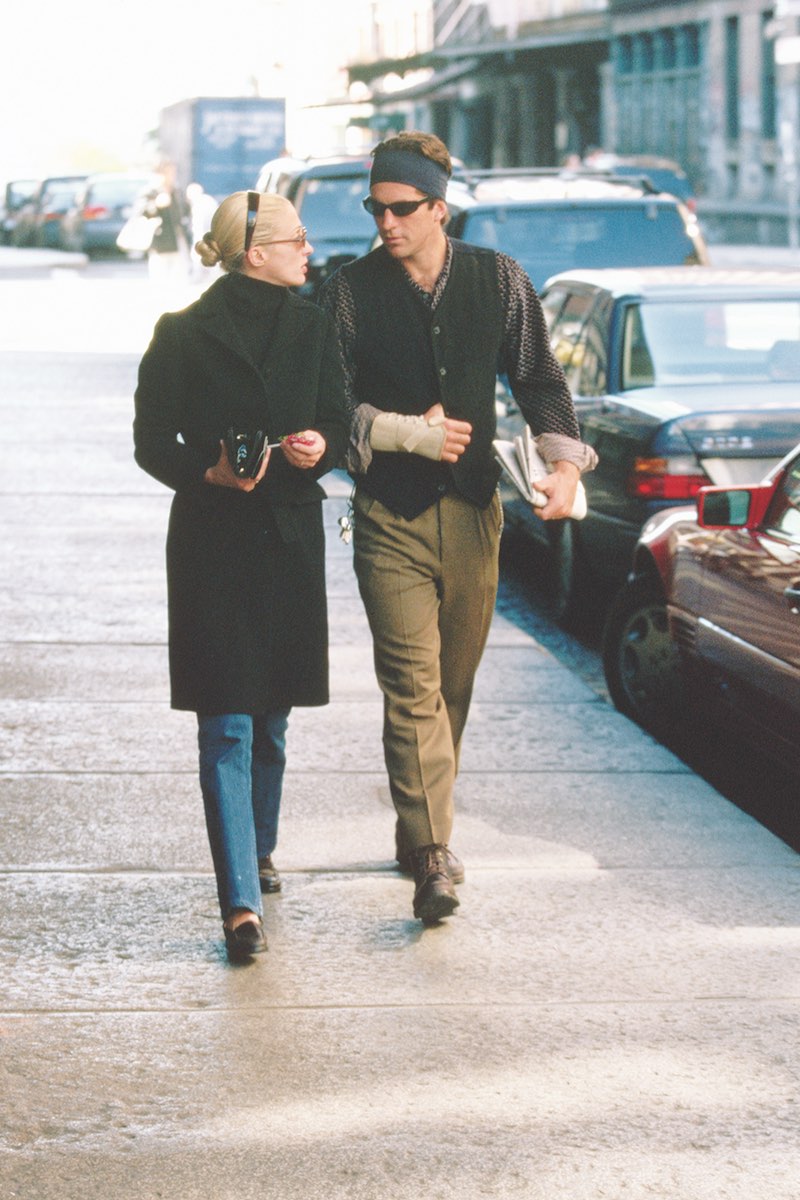 walking together in New York, 1997 (Photo by Mitchell Gerber/Corbis/VCG via Getty Images)