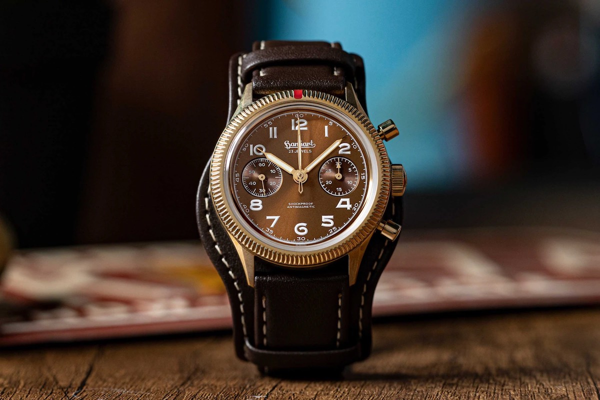 Hanhart Bronze 417 Chronograph Edition No. 2 “Copperhead” watch donated by The Rake