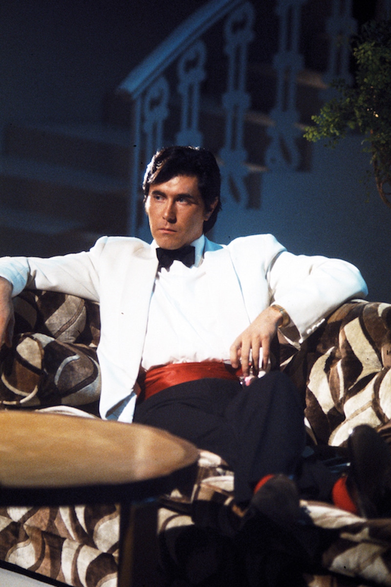 Bryan Ferry of Roxy Music poses during a portrait session for his album 'Another Place, Another Time'  on July 1, 1974 in London, England. (Photo by Anwar Hussein/Getty Images)