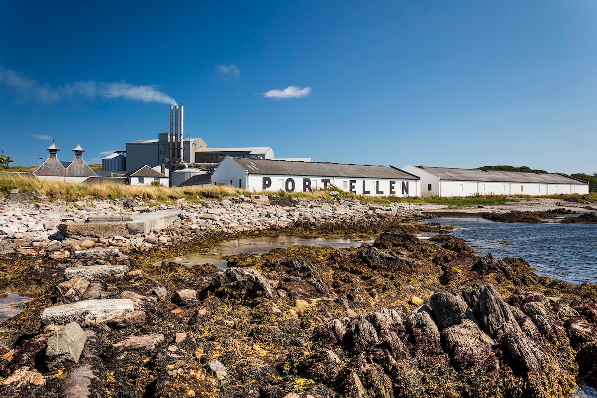 The Port Ellen distillery on the Isle of Islay in Scotland.