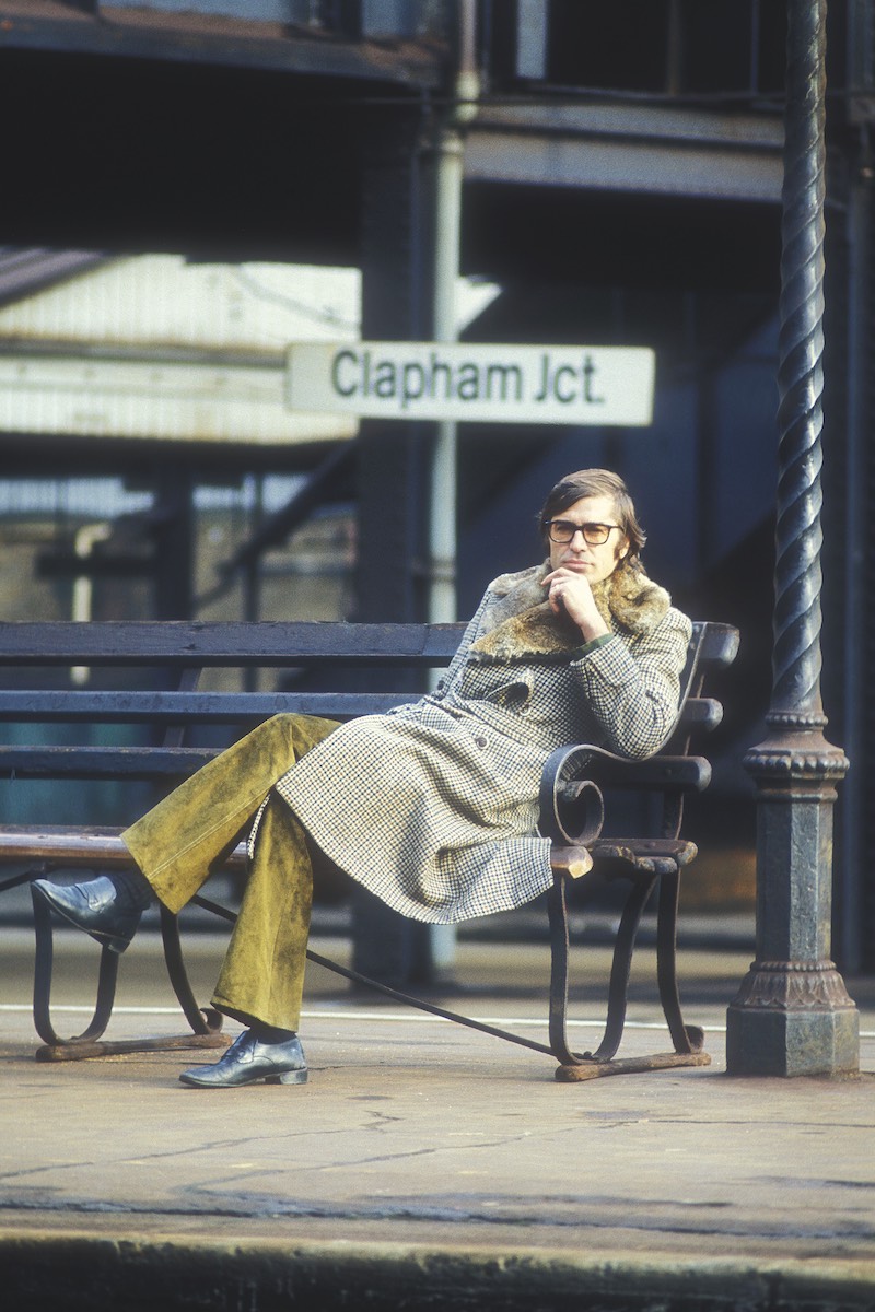 Paul Theroux at Clapham Junction, London, 1978 (Photo by Martyn Goddard/REX/Shutterstock (823803b)