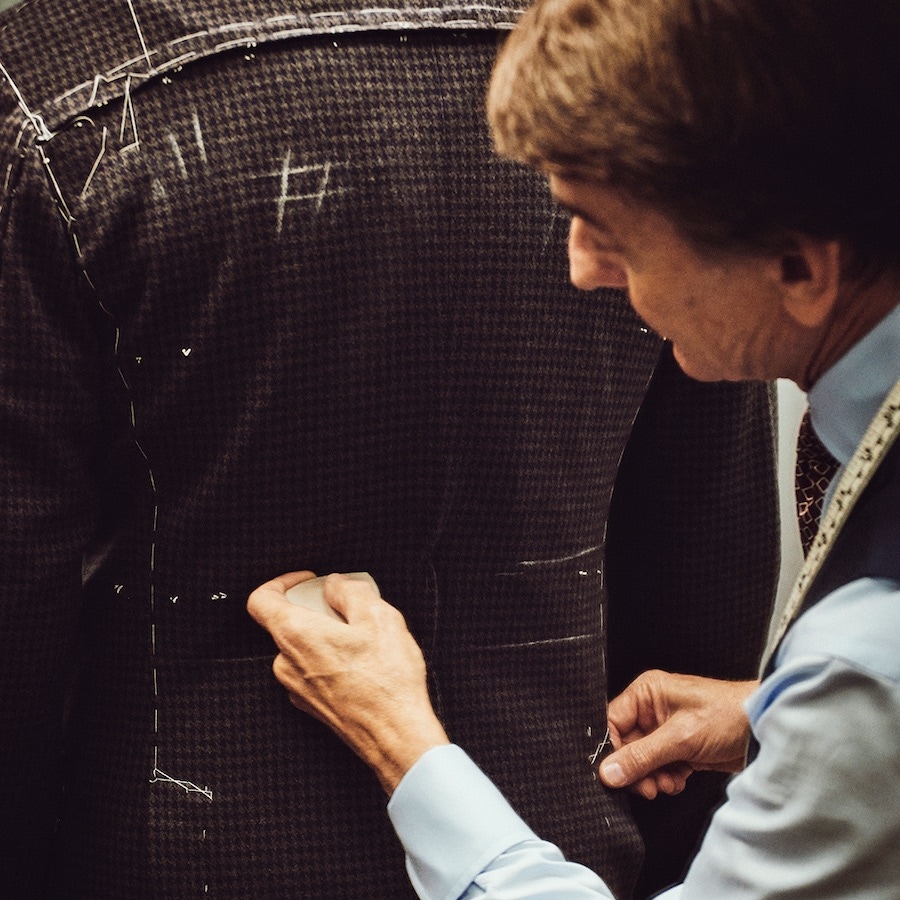 Once returned, the initial adjustments are made to the jacket