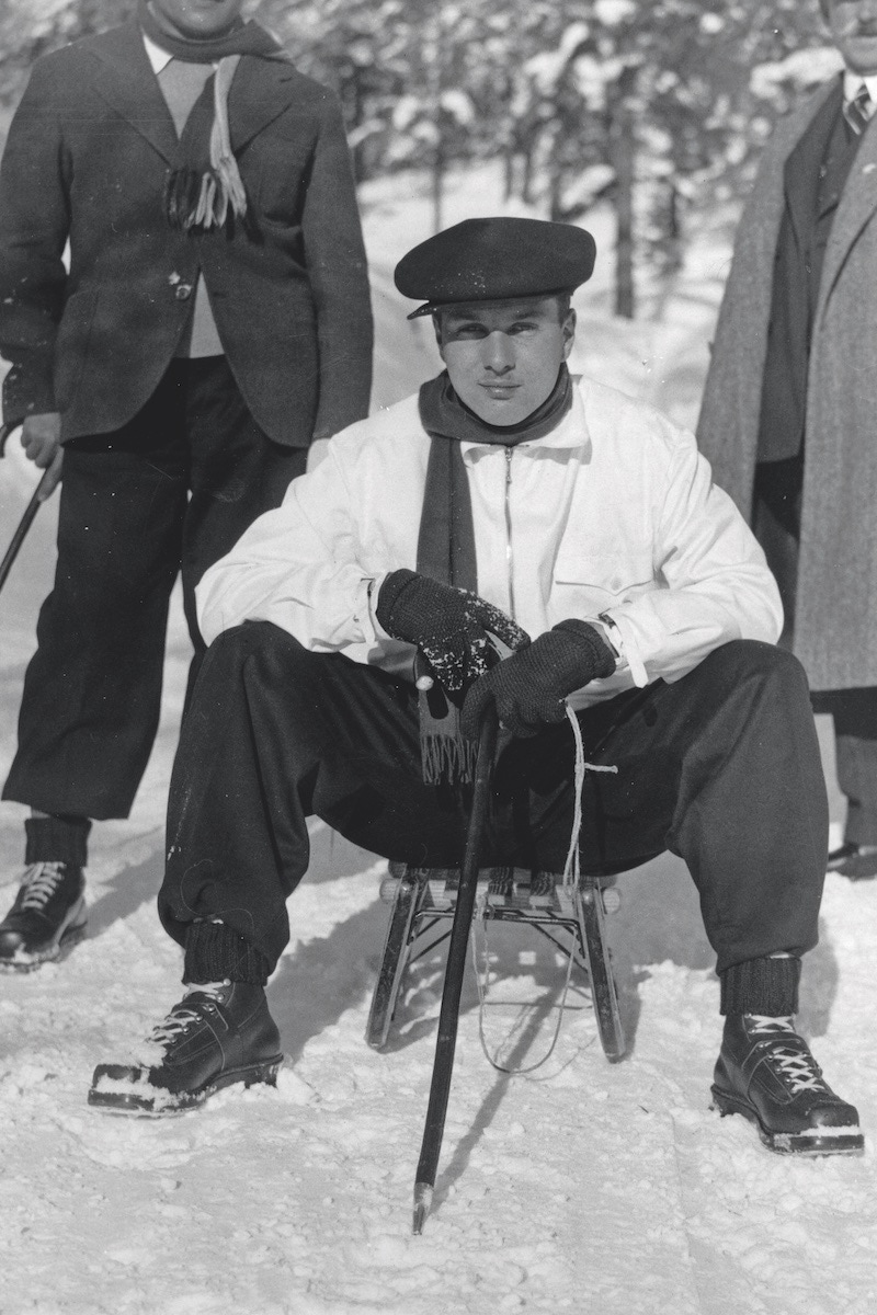 King Farouk of Egypt on winter vacation in St. Moritz. Switzerland. Photograph. About 1930. (Photo by Imagno/Getty Images)