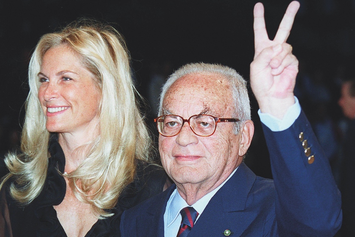 With his second wife Martha in France, 2000