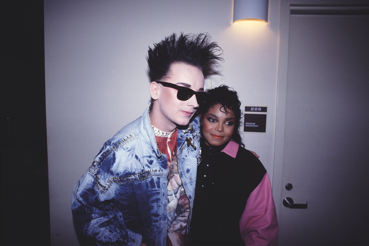 Boy George and Janet Jackson, 1986 (Photo by Andre Csillag/REX/Shutterstock (715154fm)