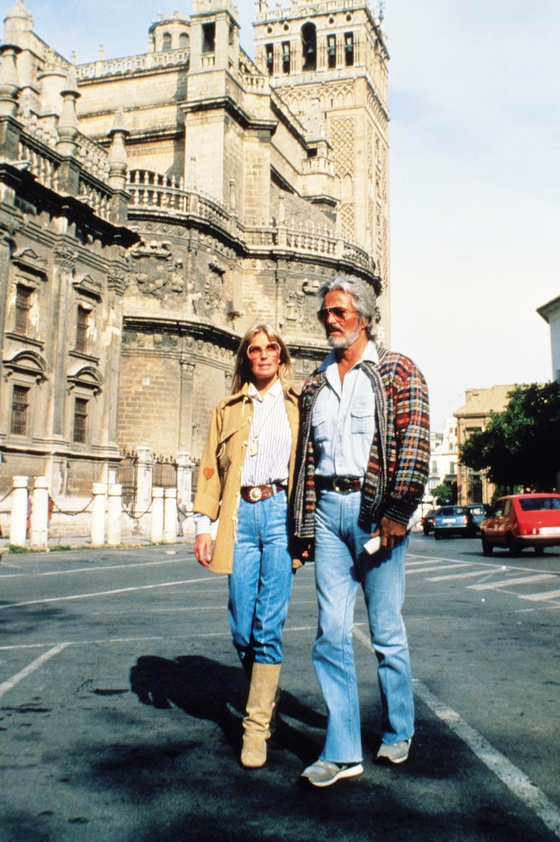 Scouting for locations with Bo Derek in Seville, Spain, in 1990