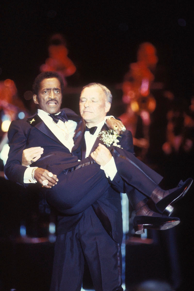 Sammy Davis Jr. performing with Frank Sinatra in Monte Carlo, 1983. (Photo by Francis Apesteguy/Getty Images)