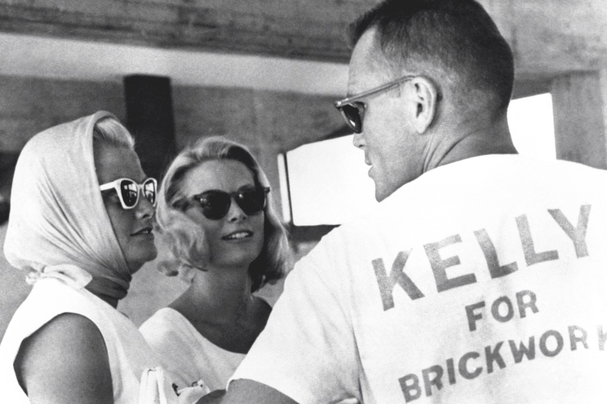 Princess Grace of Monaco and her sister Elizabeth Kelly visit their brother, John B. Kelly Jr in Rome, 1960 (AP Photo)