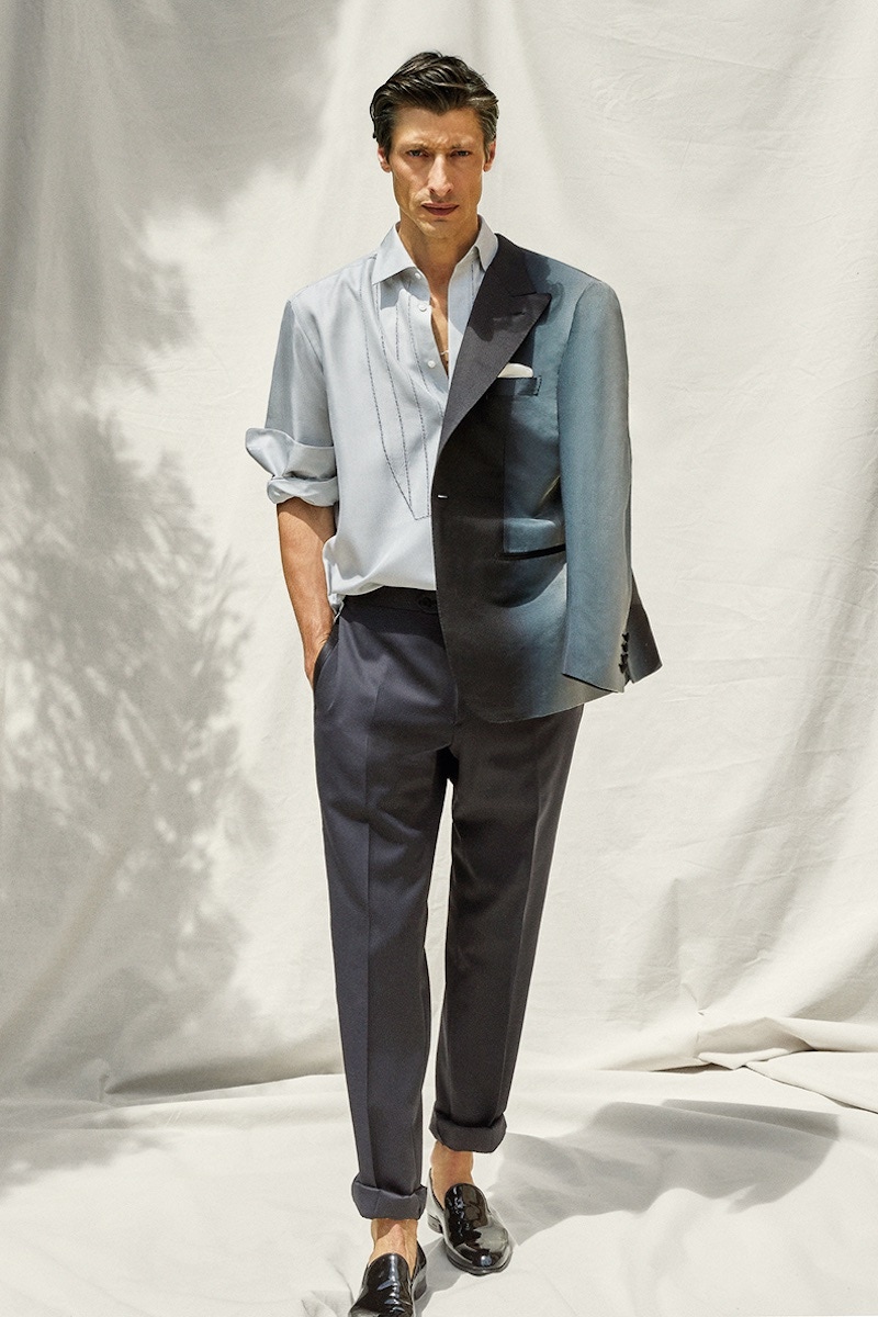 Looks from Brioni’s spring/summer 2022 collection.