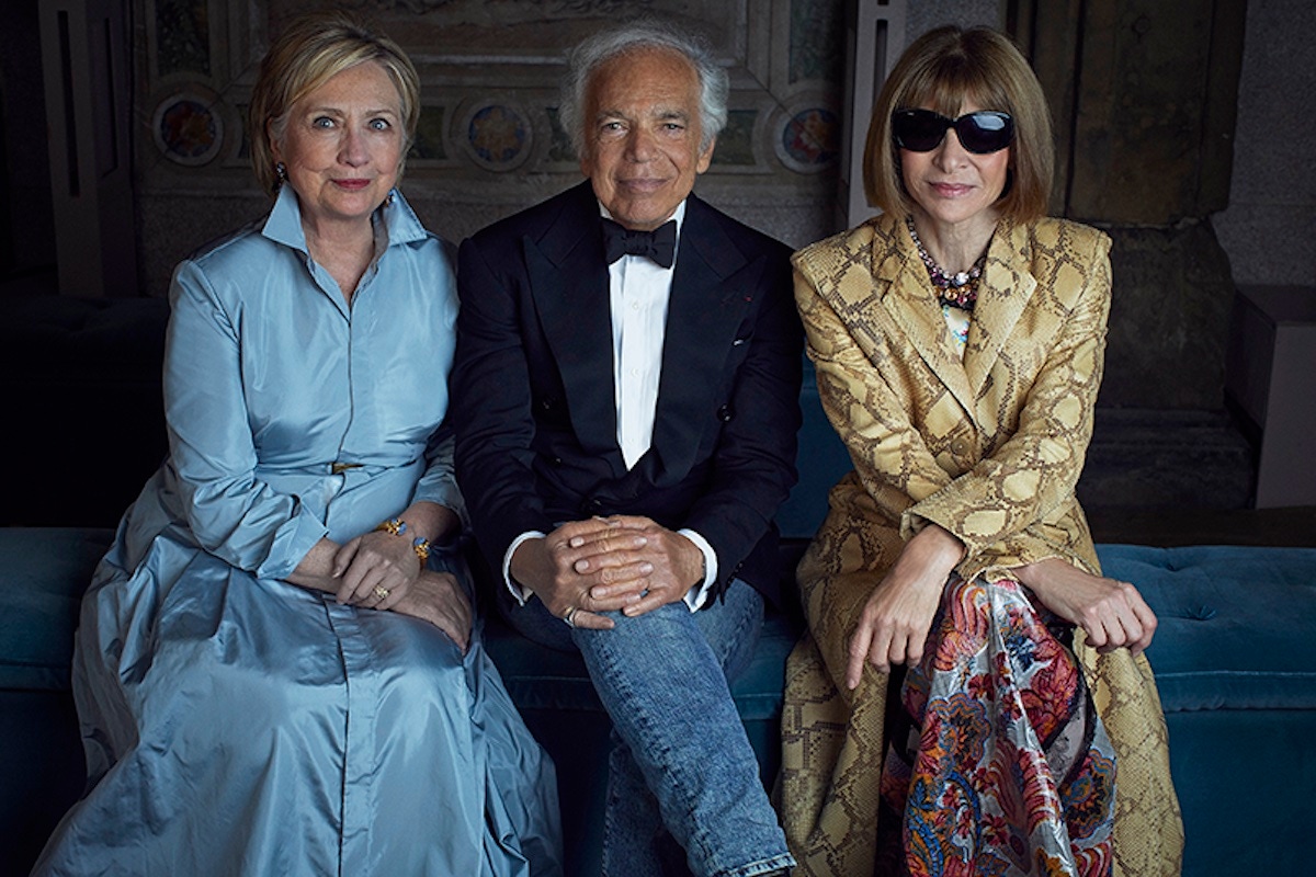 With Hillary Clinton and Anna Wintour