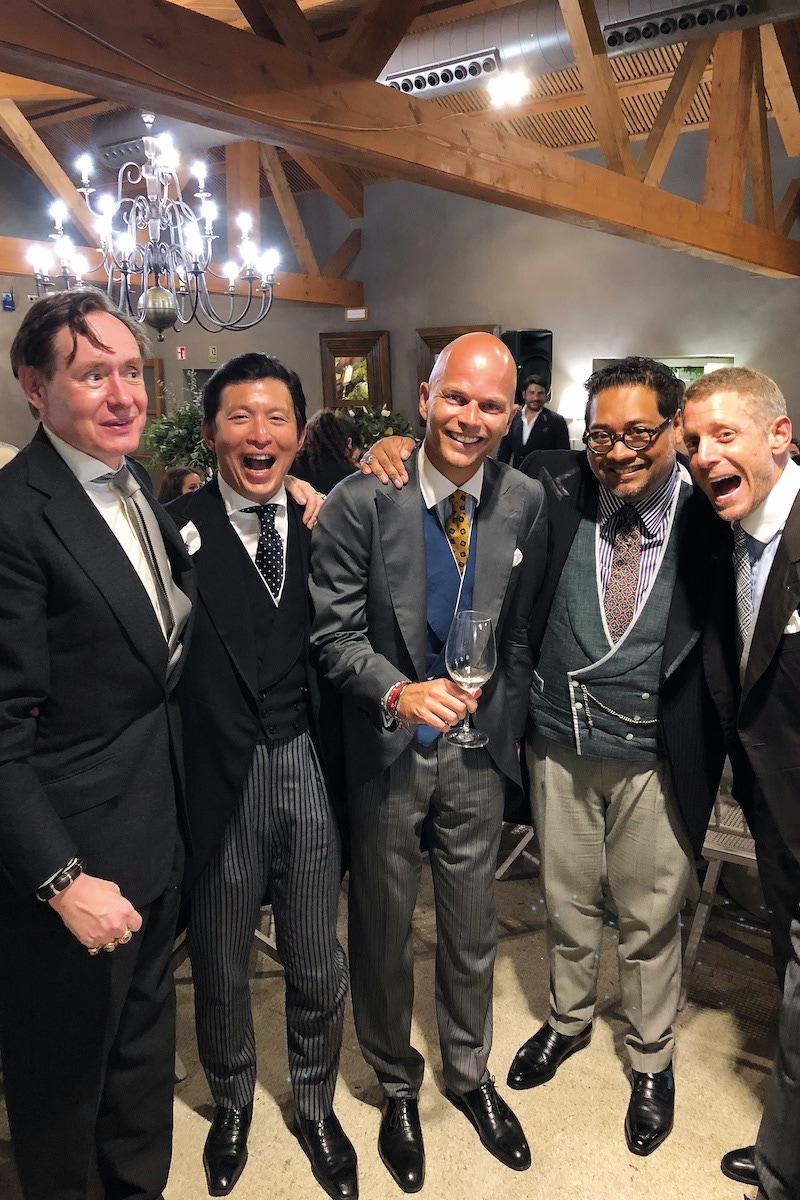 Nick Foulkes, Wei Koh, Luca Rubinacci, Shary Rahman and Lapo Elkann.