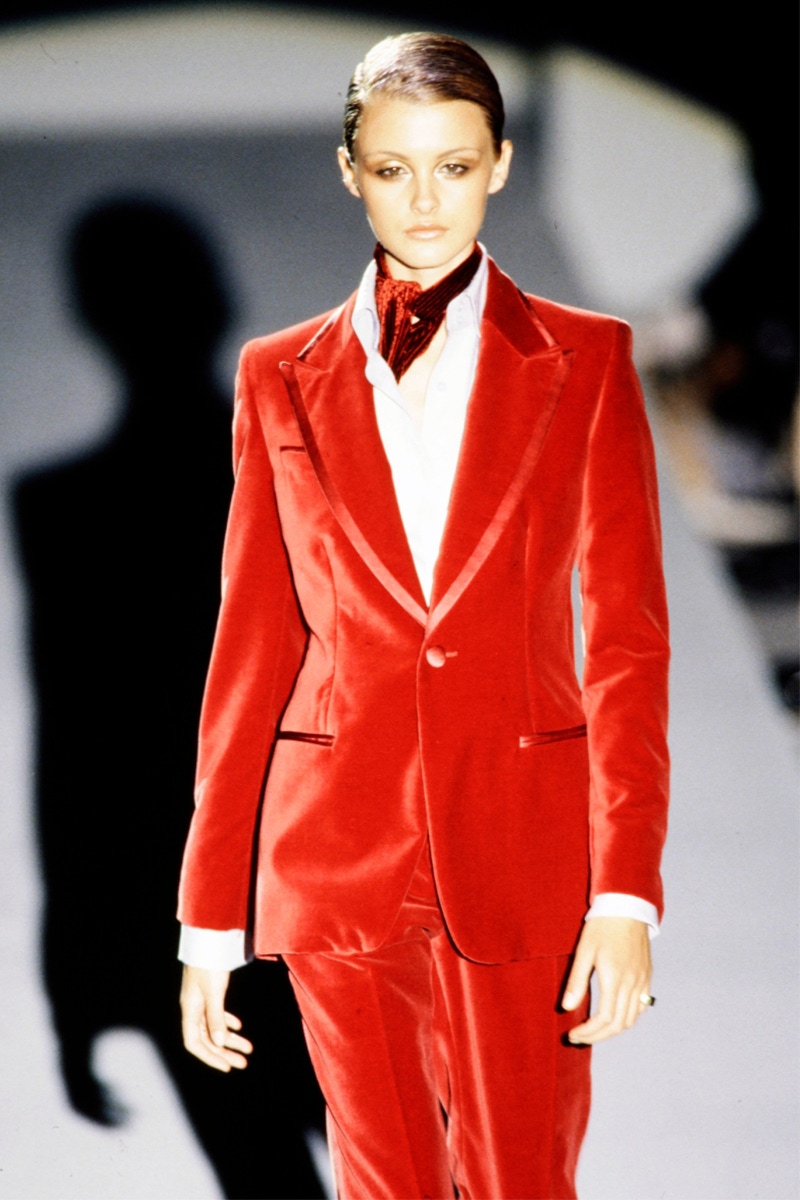 Alessandro Michele Brings Back Tom Ford's Gucci's 1996 Red Velvet Suit